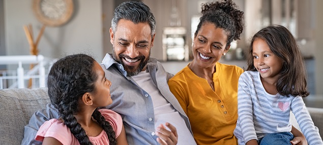 CDC flu vaccination family image